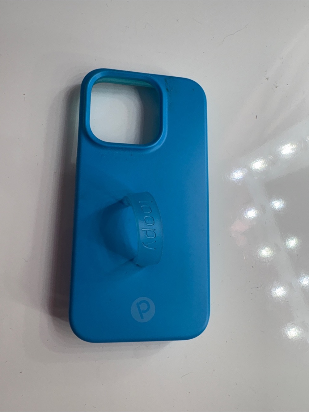 Loopy Case Blue Silicone Phone Cover with Built-In Loop